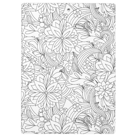 Kleur me in·bloem patroon klembord (Achterkant)