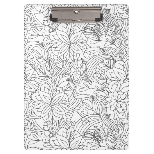 Kleur me in·bloem patroon klembord (Voorkant)