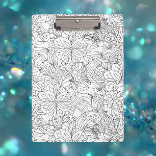 Kleur me in·bloem patroon klembord