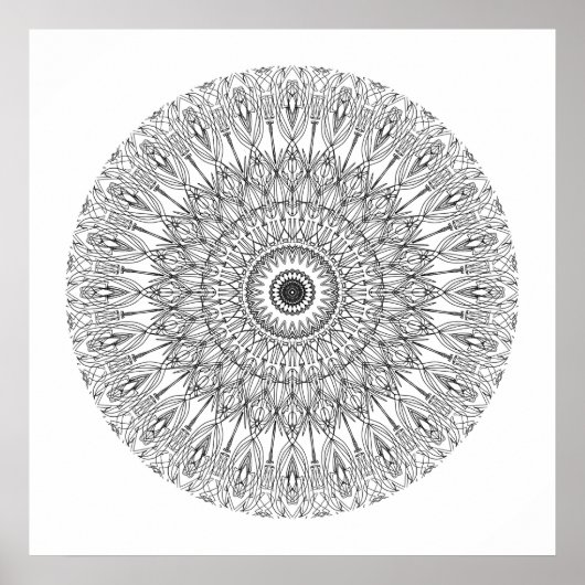 Kleur me in Mandala 3 Poster (Voorkant)