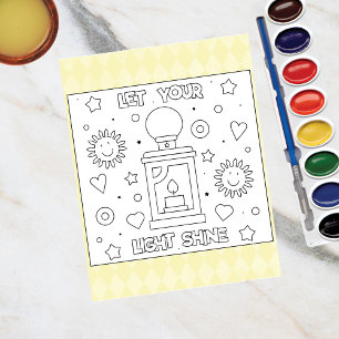 Kleur me laat je licht schijnen   ActiviteitenKaar Briefkaart