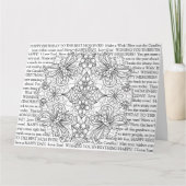 Kleur me, mam's verjaardag libellen en bloemen kaart (Voorkant)