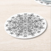 Kleur Me Mandala Flower onderzetter (Gebogen)