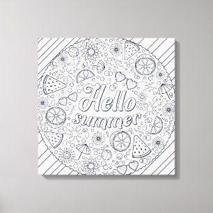Kleur me - Verpakt Canvas (Gloss) Afdruk