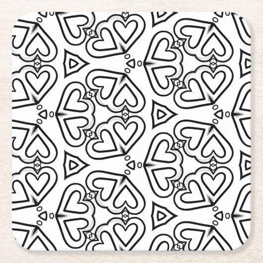 Kleur me vlinder harten onderzetter (Voorkant)