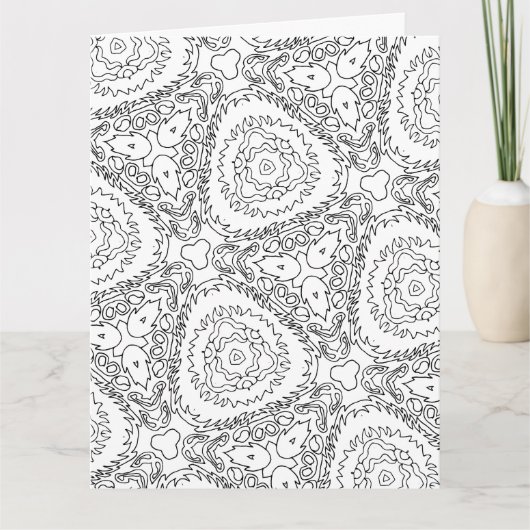 kleur mij tulp boeket wenskaart kaart (Voorkant)