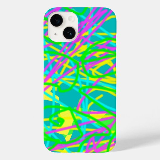 Kleur Mijn Dromen Krabbelpatroon Expressieve kunst Case-Mate iPhone Case (Achterkant)