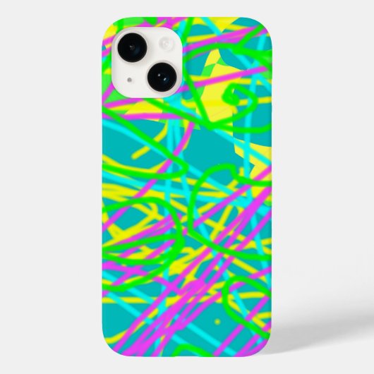 Kleur Mijn Dromen Krabbelpatroon Expressieve kunst Case-Mate iPhone Case (Achterkant)
