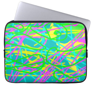 Kleur Mijn Dromen Krabbelpatroon Expressieve kunst Laptop Sleeve