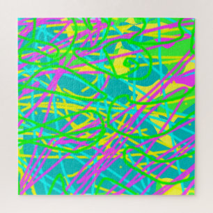 Kleur Mijn Dromen Krabbelpatroon Expressieve kunst Legpuzzel