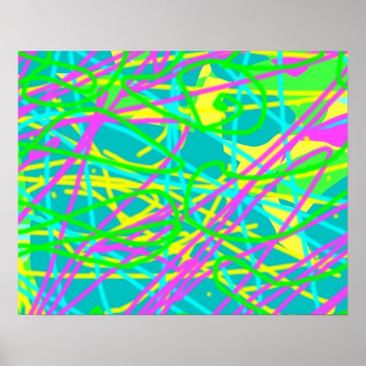 Kleur Mijn Dromen Krabbelpatroon Expressieve kunst Poster (Voorkant)