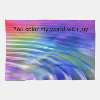 Kleur mijn levenswereld met plezier theedoek