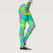 Kleur My Dreams Scribble Patroon Expressive Leggings (Rechts)