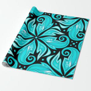 Kleur naadloos patroon met Floral Ethnic Motifs Cadeaupapier