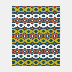 Kleur naadloos patroon met ovale vormen in Afrika Fleece Deken