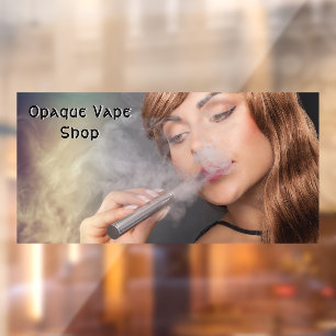 Kleur naar wens jonge vrouw die vapet vape-bedrijf raamsticker