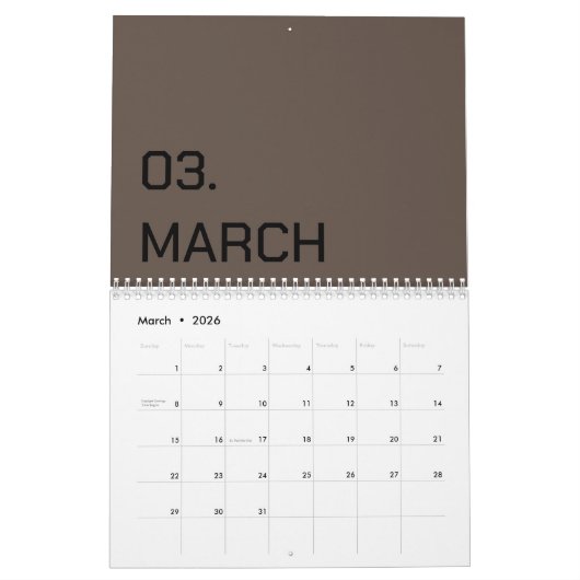 Kleur Nieuw Personaliseer Tekst Logo Agenda Kalender (Mar 2026)
