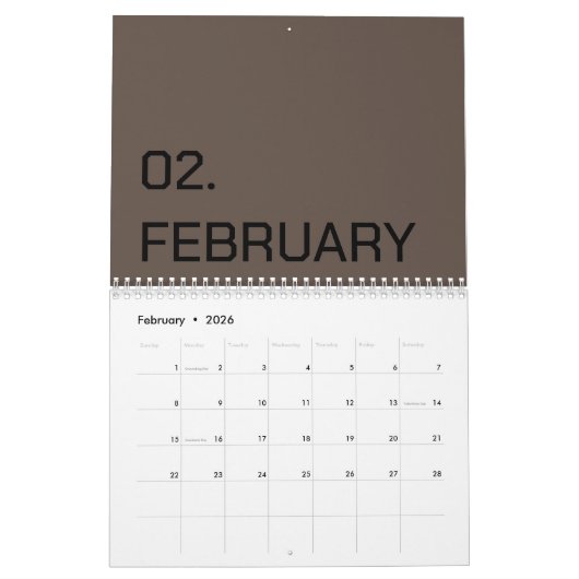 Kleur Nieuw Personaliseer Tekst Logo Agenda Kalender (Feb 2026)