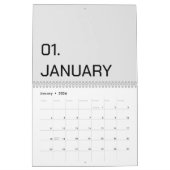 Kleur Nieuwe gepersonaliseerde tekst logo kalender (Jan 2026)