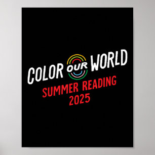 Kleur Ons Wereld Zomer Leesprogramma 2025 Grappig Poster