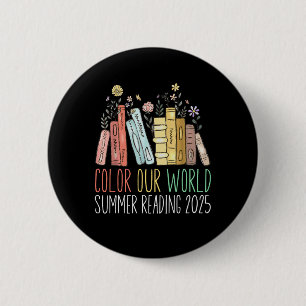 Kleur Onze Wereld Zomer Lezen 2025 Ronde Button 5,7 Cm