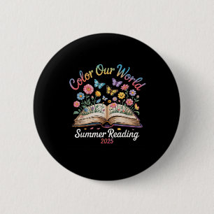 Kleur onze wereld zomerlezen 2025 ronde button 5,7 cm