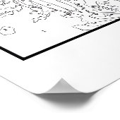 Kleur op nummer natuur voorjaarslandschap poster (Hoek)