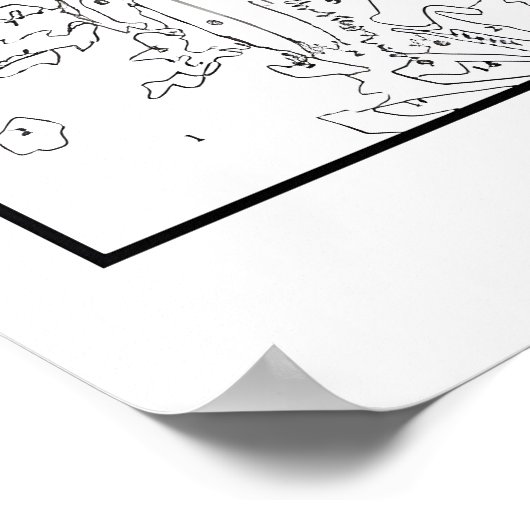 Kleur op nummer natuur voorjaarslandschap poster (Hoek)