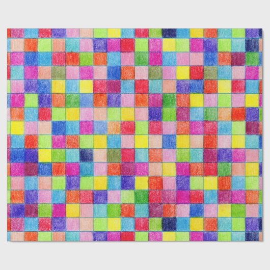 Kleur op vierkantjes papier (Vlak)