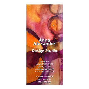 Kleur Oplopende Abstracte Aquarel Reclamekaart