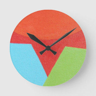 Kleur Over Tijd Abstracte Ronde Klok