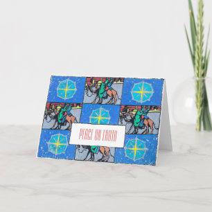 Kleur-overlay voor printer van vintage kerstkaart feestdagen kaart
