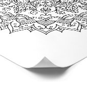 Kleur Pagina Daisy Mandala Poster (Hoek)