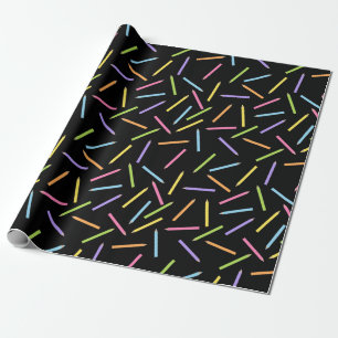 Kleur Pencils zwart Cadeaupapier