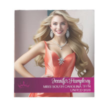 Kleur Pop Custom Pageant Autograph Pad Notitieblok