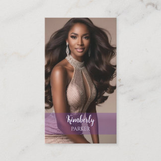 Kleur Pop Paarse Gradient Visitekaartje