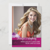 Kleur Pop Pageant Autograph Kaart (Voorkant)