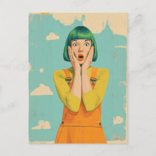 Kleur Pop Retro Shock Briefkaart