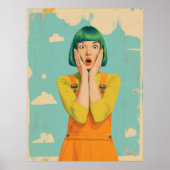 Kleur Pop Retro Shock Poster (Voorkant)