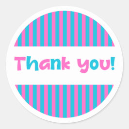 Kleur Pop Stripes - Leuk Dank u Sticker