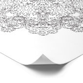 Kleur Poster - Zwirly Lacy Mandala (Hoek)