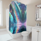 Kleur Rainbow Spectrum Waterfall Trap Douchegordijn (In situ)