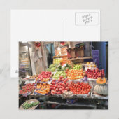 kleur rijke frukraam briefkaart (Voorkant / Achterkant)