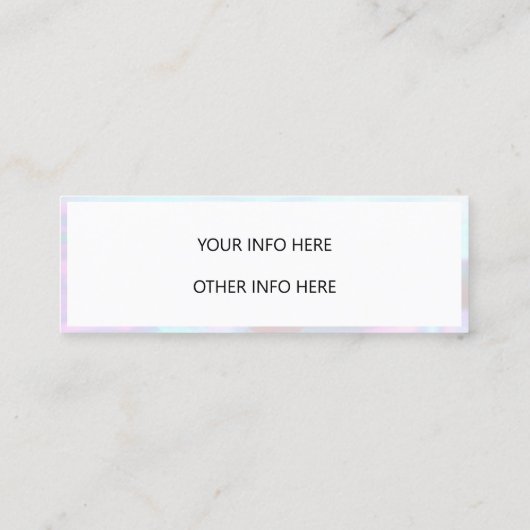 Kleur Shift Holographic Mini Visitekaartje (Achterkant)