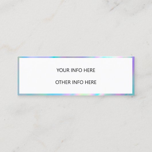 Kleur Shift Holographic Mini Visitekaartje (Achterkant)