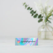 Kleur Shift Holographic Mini Visitekaartje (Staand voorkant)