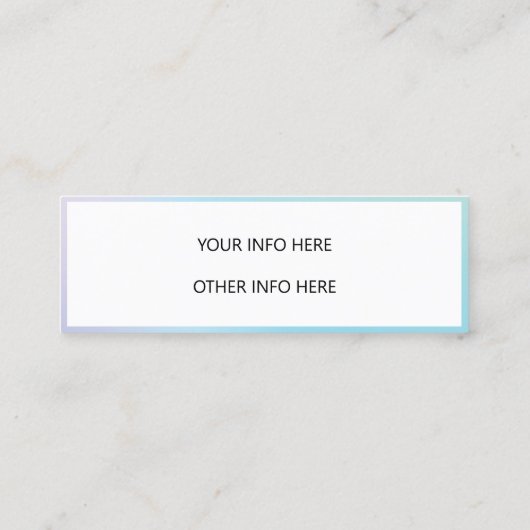 Kleur Shift Holographic Mini Visitekaartje (Achterkant)