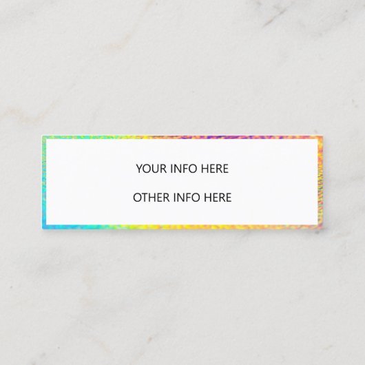 Kleur Shift Holographic Mini Visitekaartje (Achterkant)