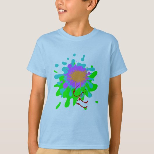 Kleur Spetter Jongens Basic T-Shirt (Voorkant)