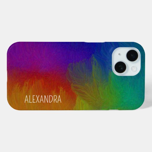 Kleur Splash Aangepaste naam Case-Mate iPhone Case (Achterkant (horizontaal))